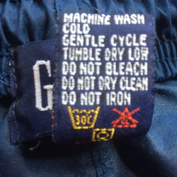 GAP Blue High Rise Nylon Retro Activewear Pull-on Outdoor Joggers Size Large - Picture 4 of 4